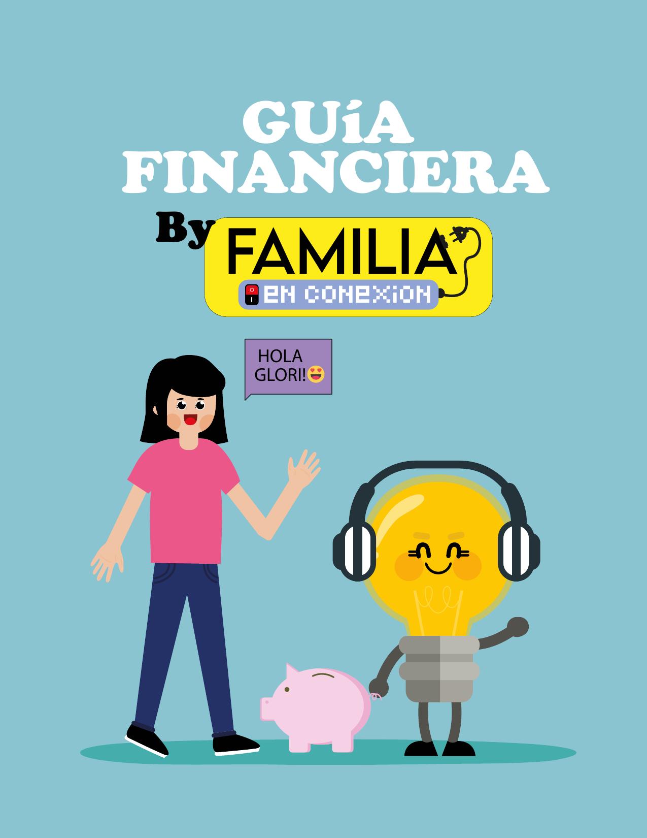 Portada ilustrada de la Guía Financiera para niños diseñada por Detrax